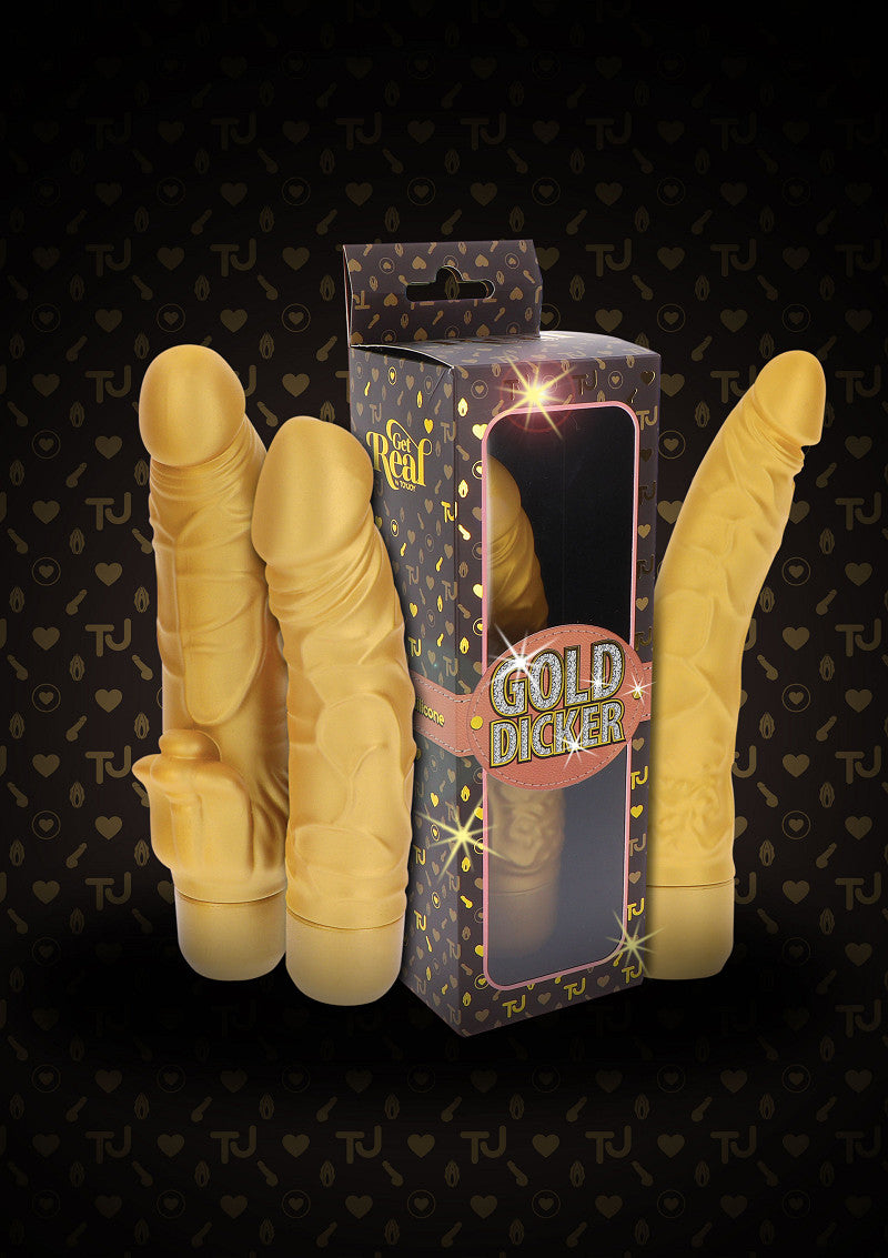 ToyJoy Get Real Gold Dicker Original Vibrator 20 cm