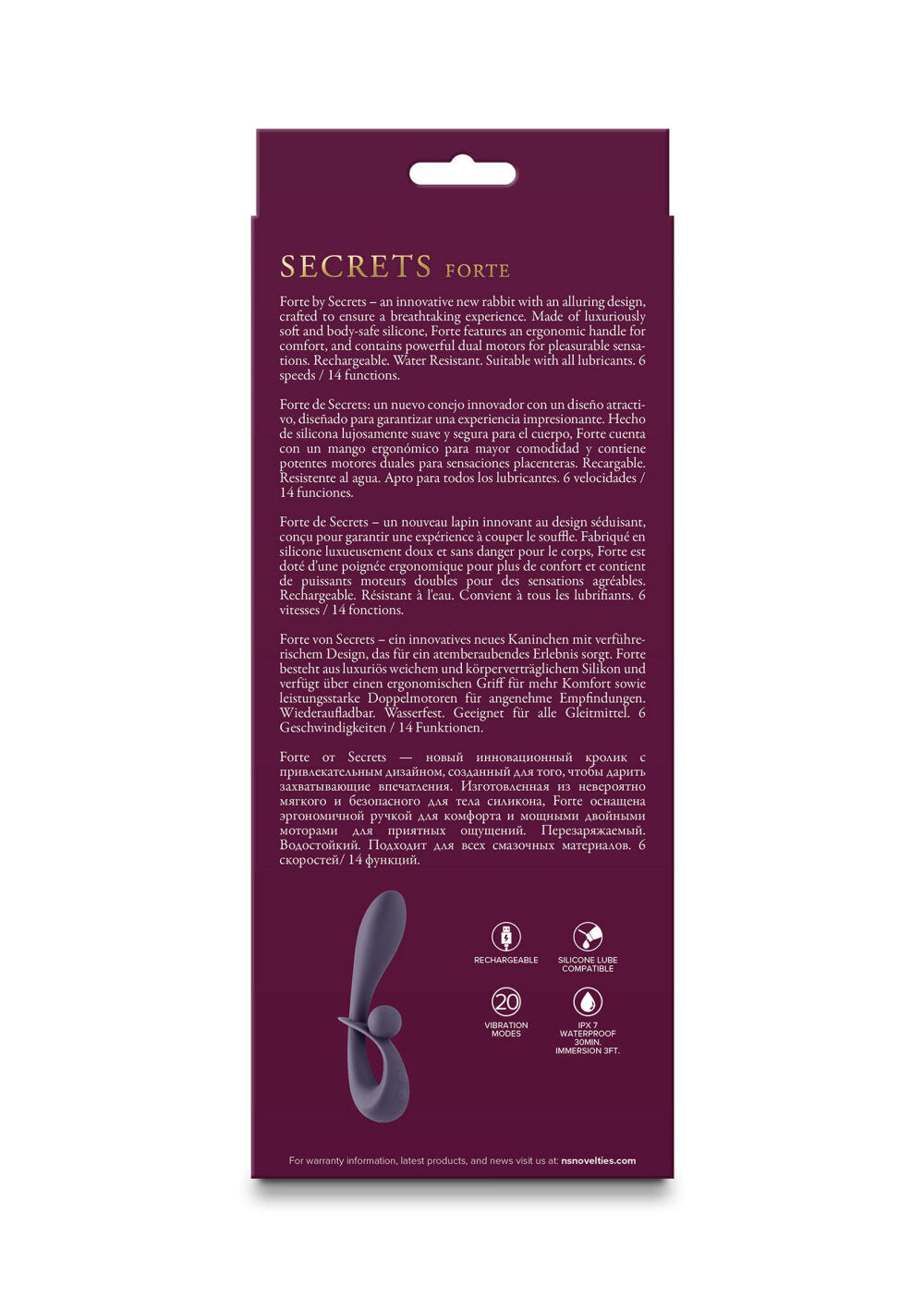 NS Novelties Secrets Forte
