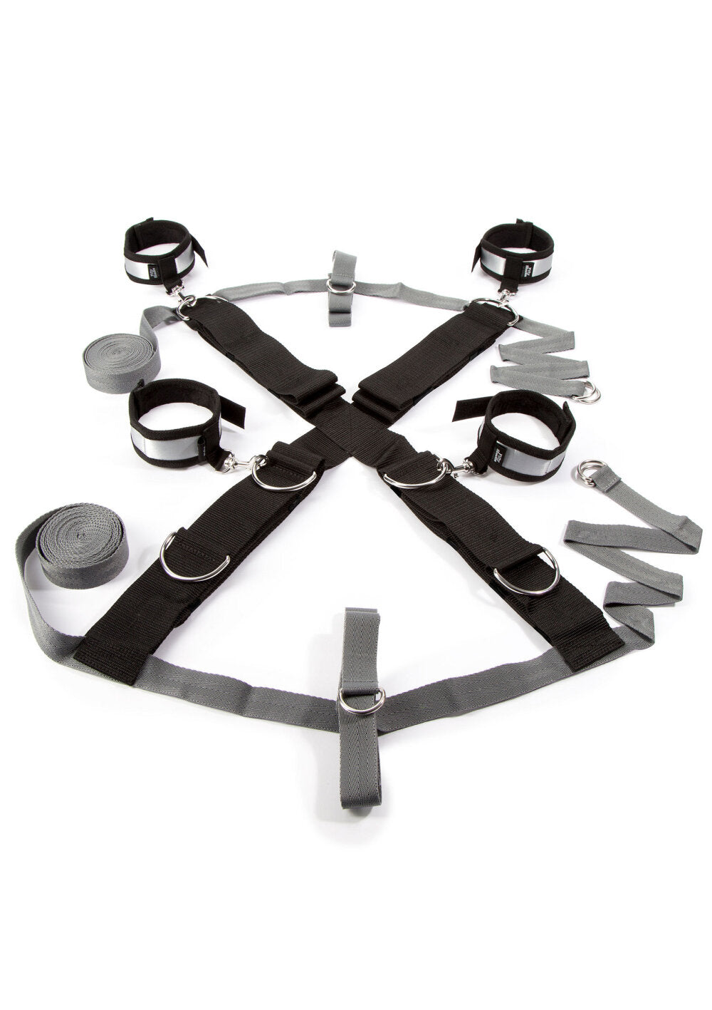 Fifty Shades of Gray Keep Still Over the Bed Cross Restraint Silver