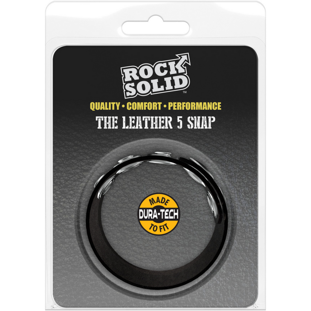 The Leather 5 Snap - Leather Cockring