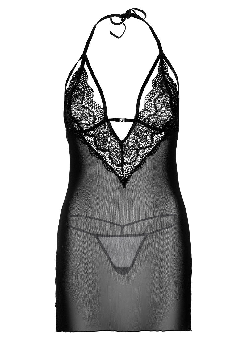 Daring Intimates Strappy Lace Babydoll &amp; Thong