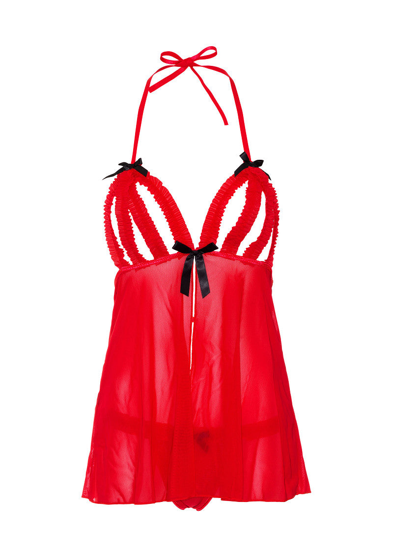 Daring Intimates Peek-a-boo Ruffle Babydoll