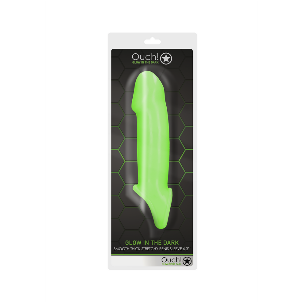 Smooth Thick Stretchy Penis Sheath - Glow in the Dark
