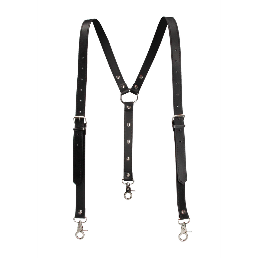 Split Leather Suspenders for Men One Size